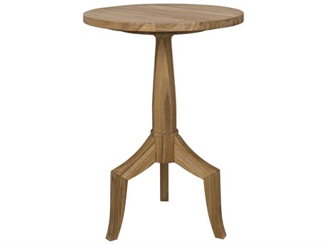 Noir Living Room Accents Round Wood End Table
