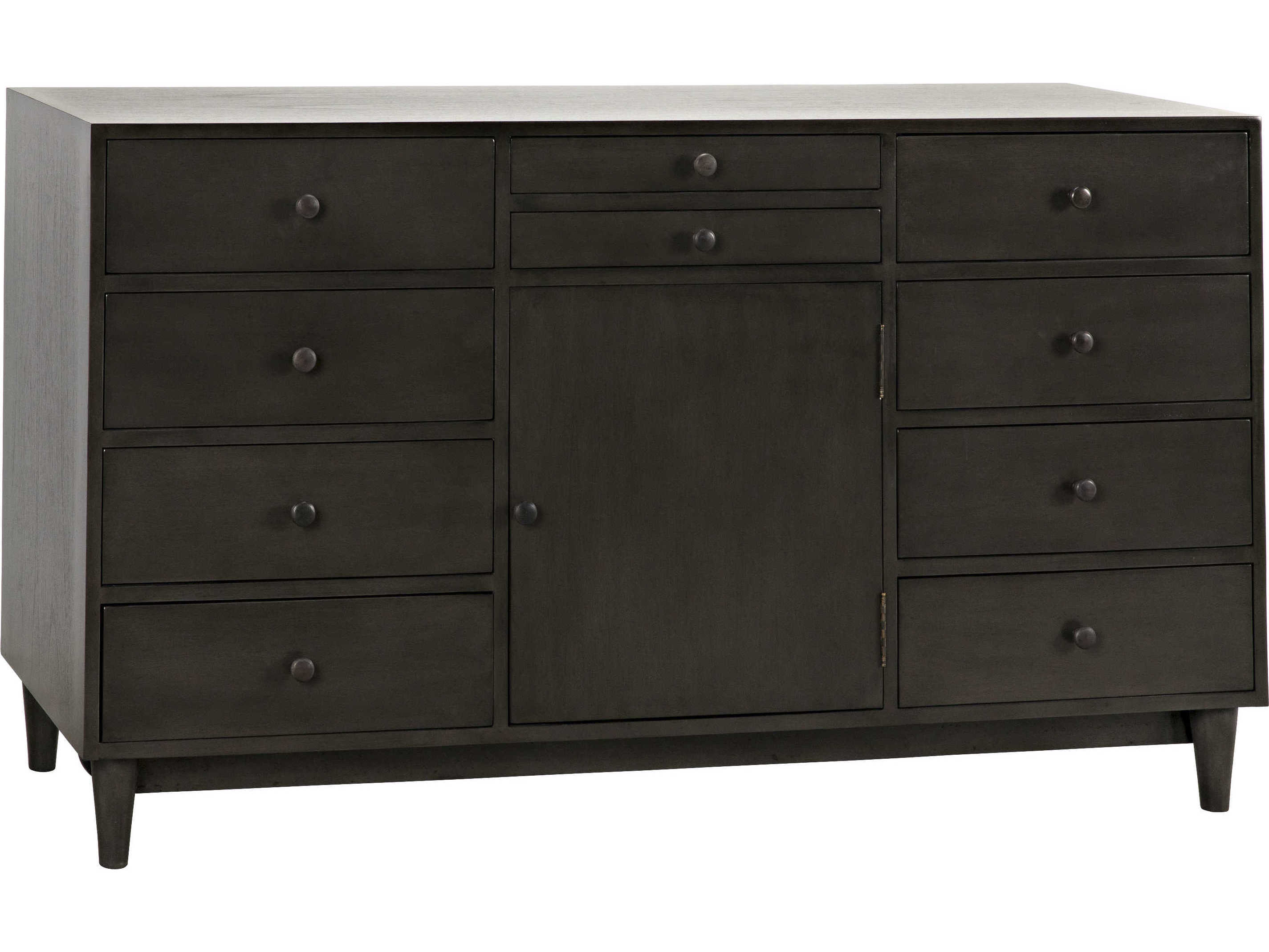 Noir Furniture Living Room Accents Pale Ten Drawer Triple Dresser