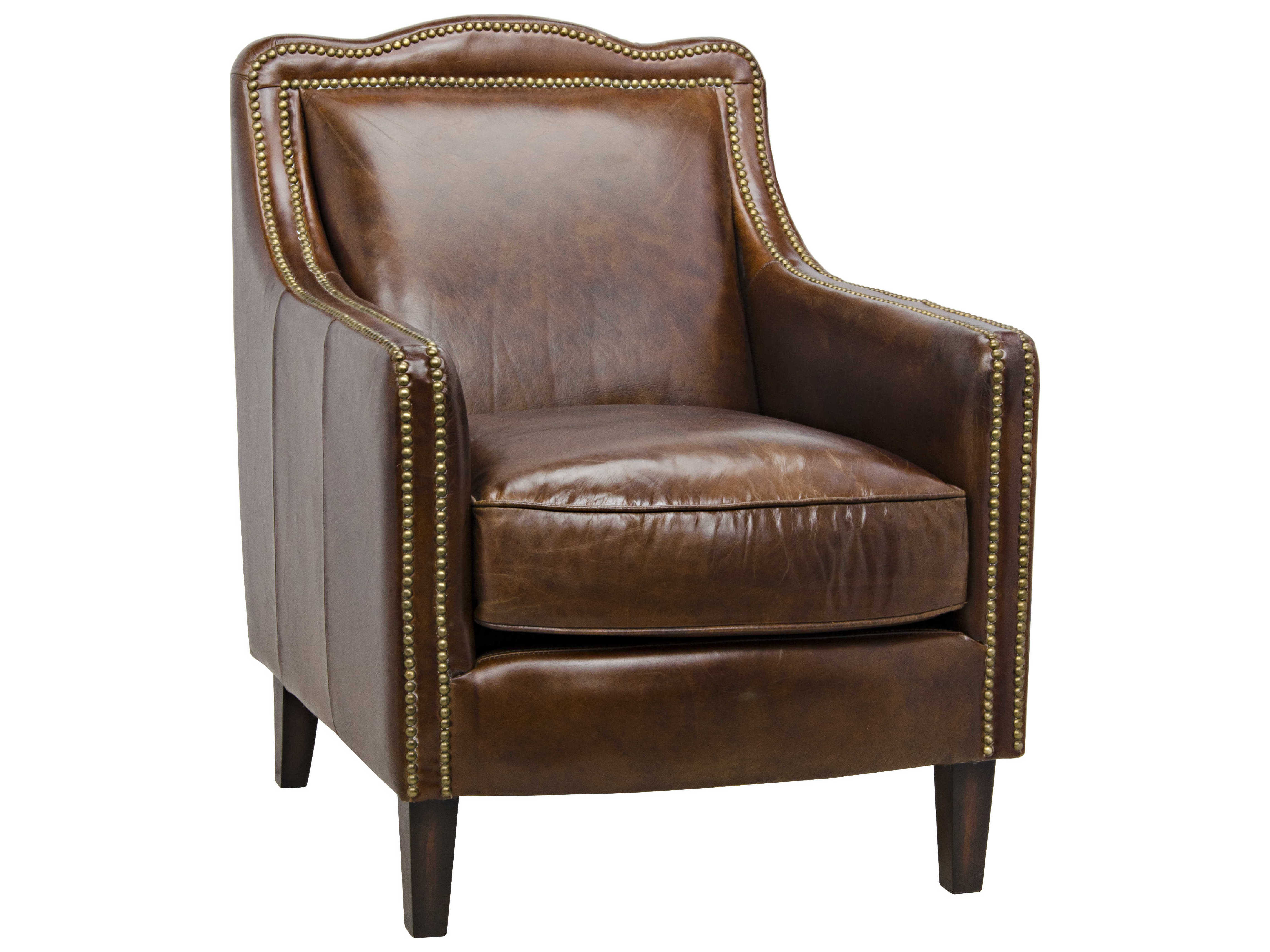 Noir Furniture Vintage Dark Tobacco Leather Club Chair NOILEA973