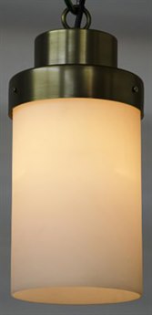 Noir Eleonore 1-Light Brass Glass Cylinder Mini Pendant