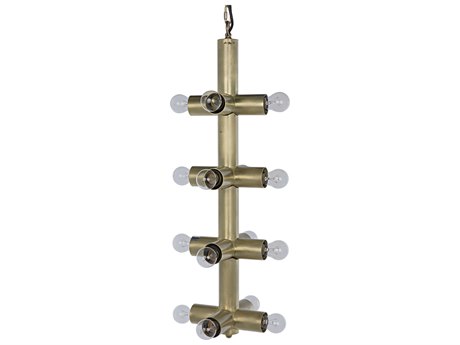 Noir 16-Light Antique Brass Mini Pendant