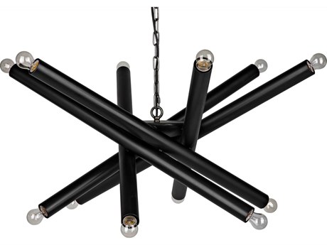 Noir 12-Light Black Sputnik Pendant