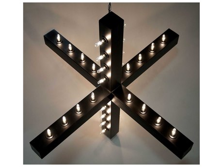 Noir 48-Light Black Geometric Pendant