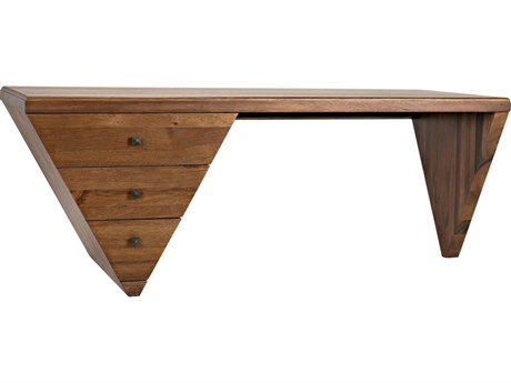 Noir Dark Walnut Brown Wood Secretary Desk