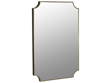 Noir Antique Brass Rectangular Wall Mirror