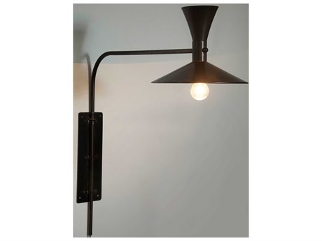Noir 1-Light Black Wall Sconce