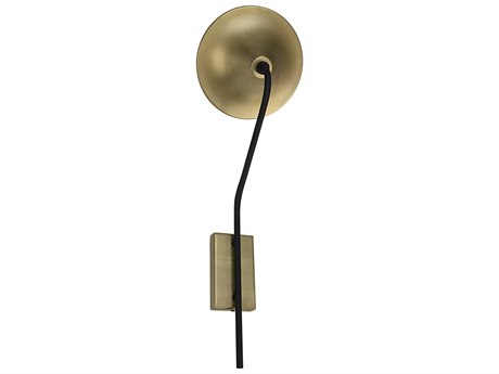 Noir 1-Light Antique Brass Wall Sconce