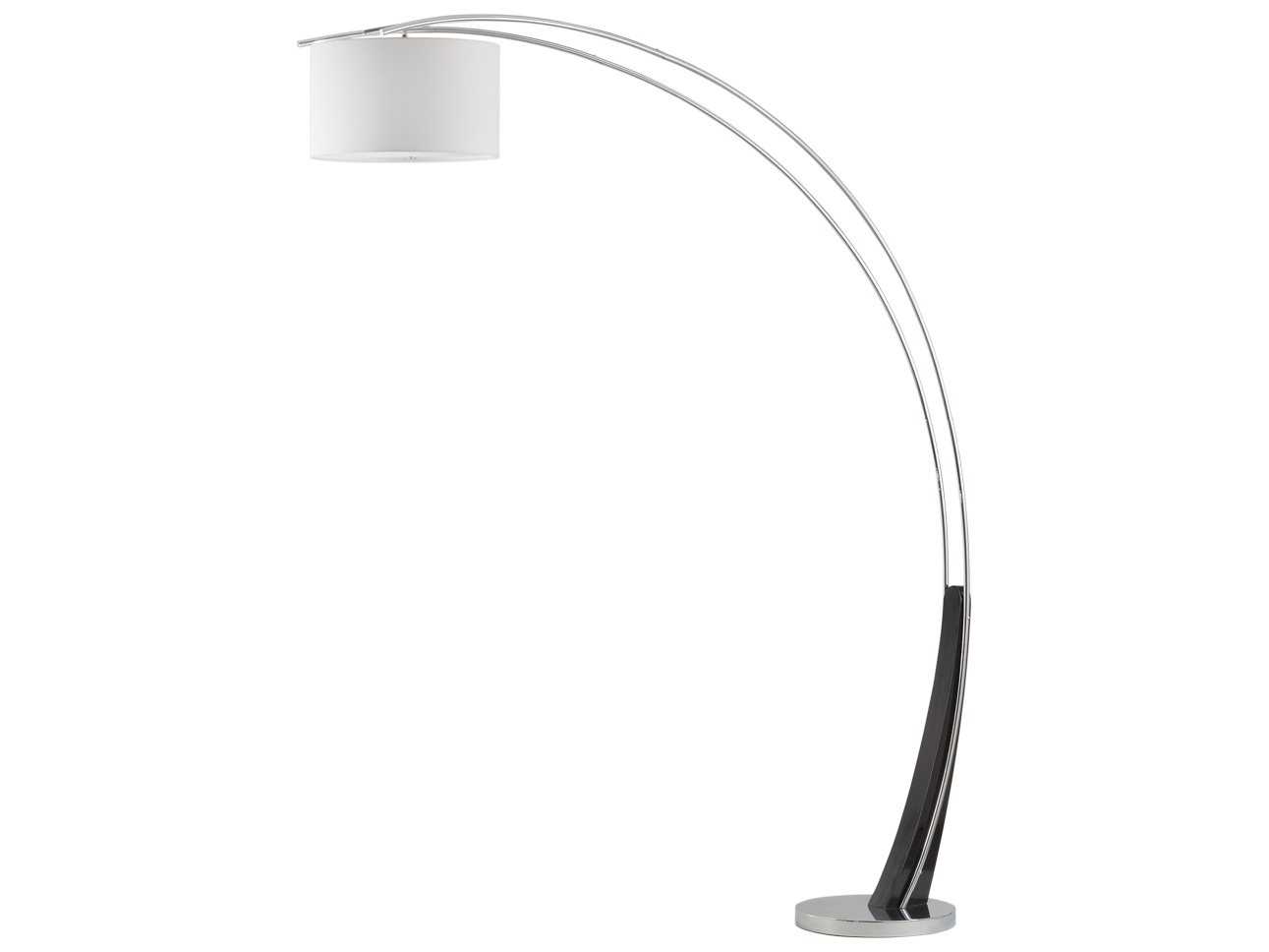 Nova Toro Gloss Black Chrome Floor Lamp