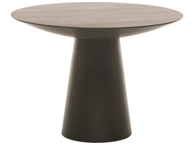 Nuevo Dania 39" Round Wood Matte Black Dining Table NUEHGEM220