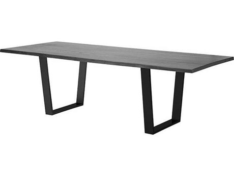 Nuevo Versailles Matte Seared / Black 78'' Wide Rectangular Dining ...