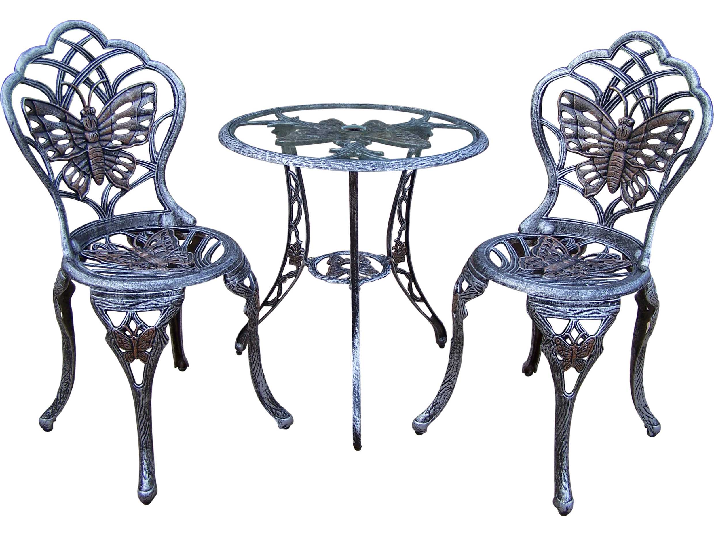 Oakland Living Butterfly Cast Aluminum Bistro Dining Set ... Oakland Living Butterfly Cast Aluminum Bistro Dining Set ... on Oakland Living Bistro Set id=92370