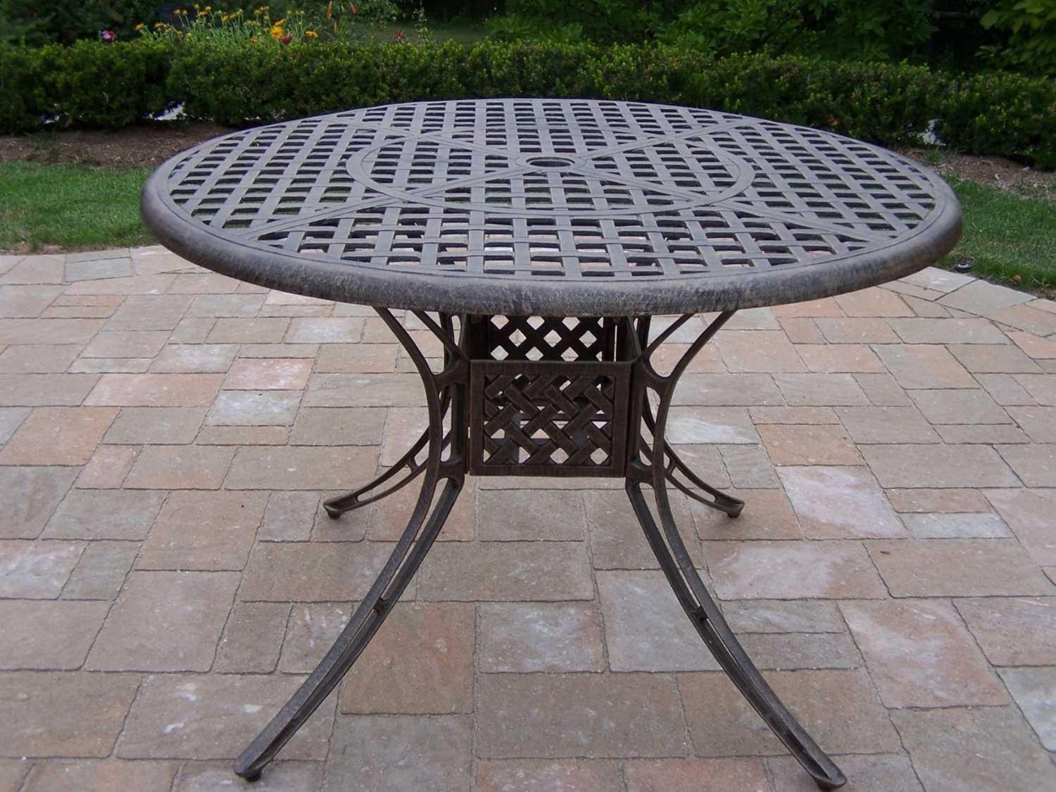 Oakland Living Elite Cast Aluminum 42 Round Dining Table With