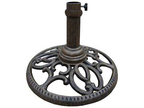 Oakland Living Mississipi Cast Iron Round Umbrella Base in Antique Bronze