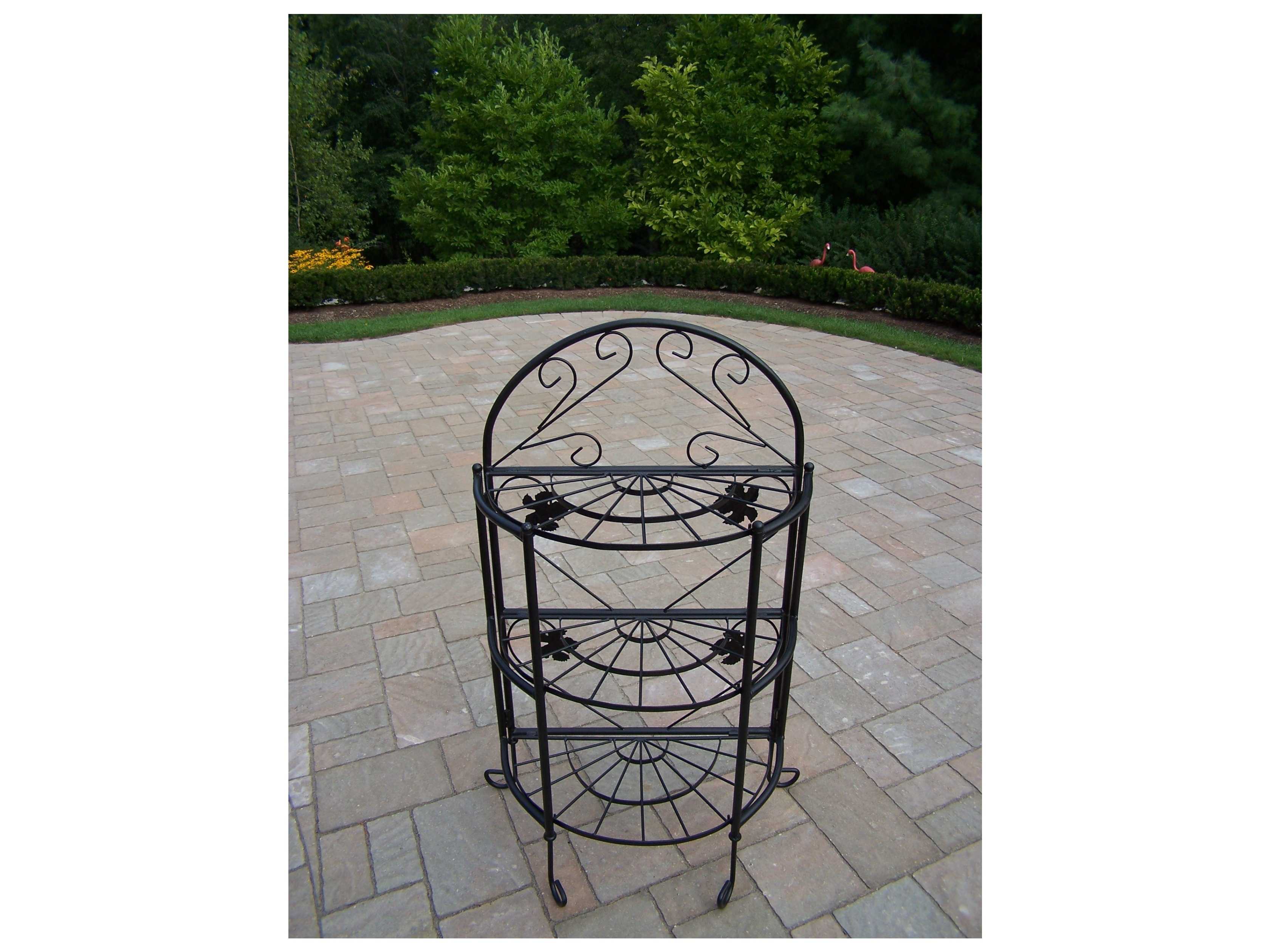 Oakland Living Wrought Iron Bakers Rack Sundance in Black | OL5305BK