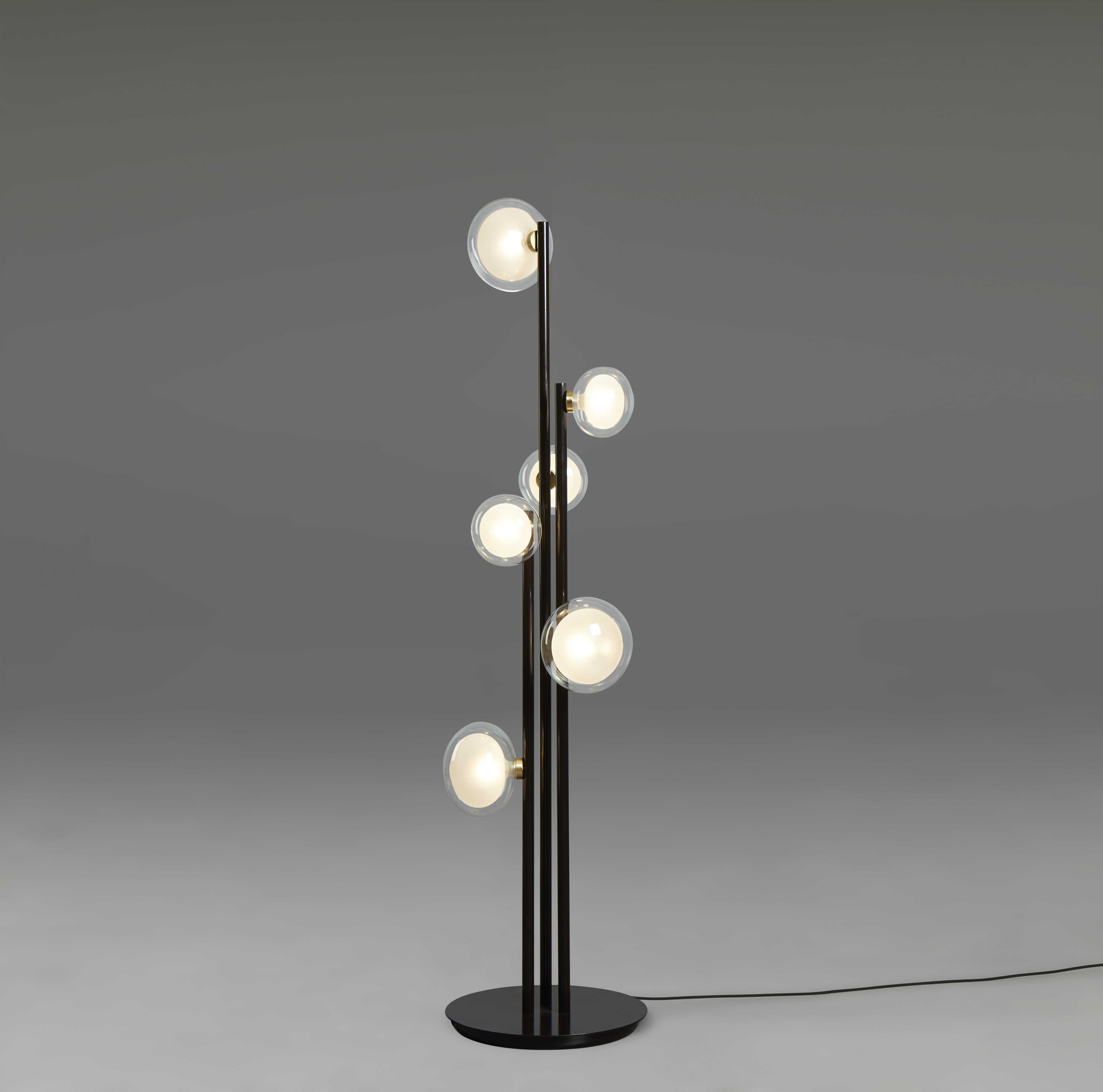 Oggetti Tooy La Br Black Six Light Led Floor Lamp Oggetti Tooy La Br Black Six Light Led Floor Lamp