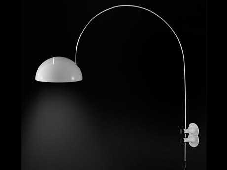 Oluce Coupe 1-Light Lacquered White Wall Sconce