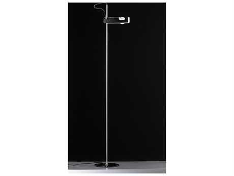 Oluce Spider Lacquered Black Steel Floor Lamp