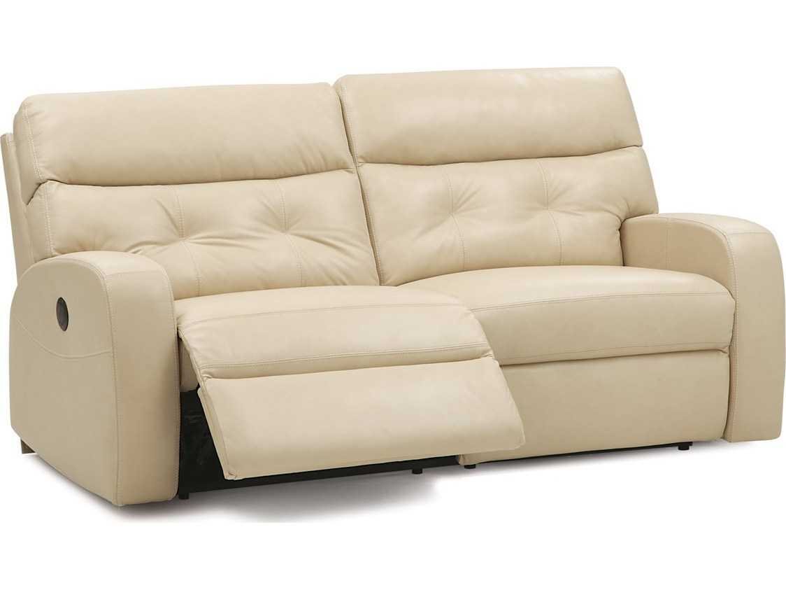 Palliser Southgate Evoque Frost Leather 2 over 2 Sofa Recliner (OPEN