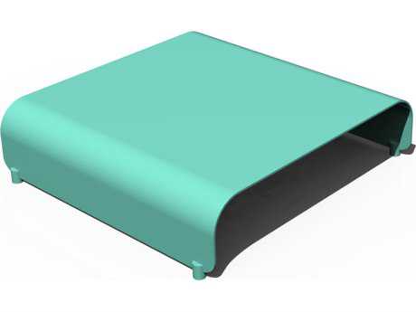 Orange Square Metal Coffee Table