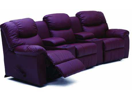 purple reclining sofa