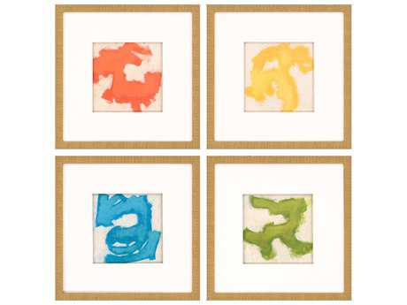 Paragon Vess Gestural I Giclee Painting Set of 4