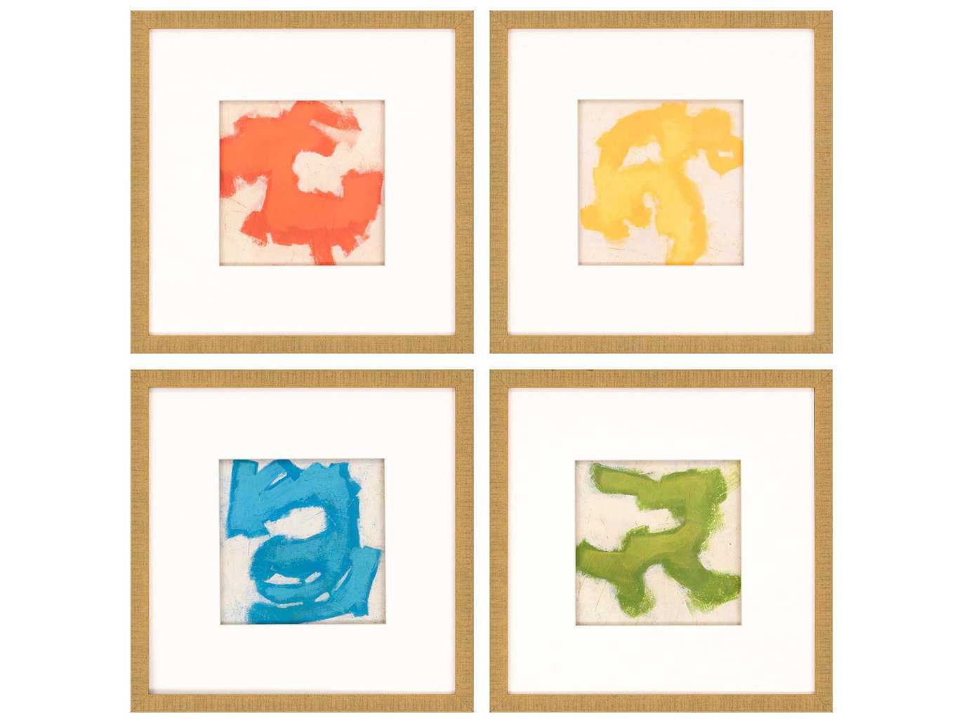 Paragon Vess Gestural I Giclee Painting (Four-Piece Set)