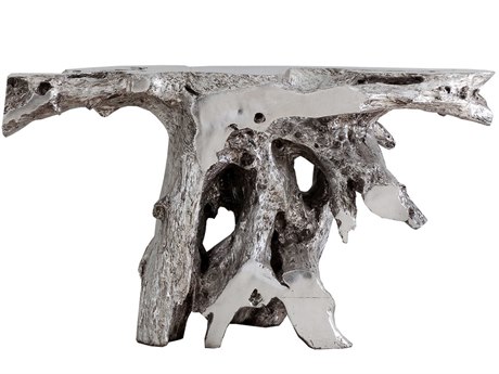 Phillips Collection Cast Naturals Silver Leaf Console Table