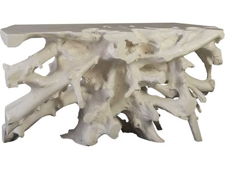 Luxecor Flow Rectangular Off White Console Table