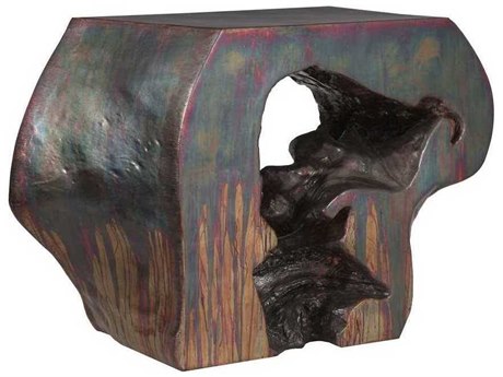 Phillips Collection Rectangular Cooper Patina Console Table