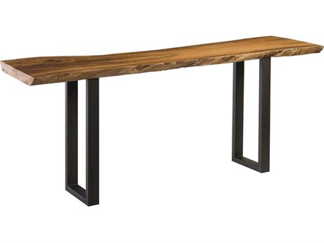 Phillips Collection Rectangular Wood Brown Black Console Table