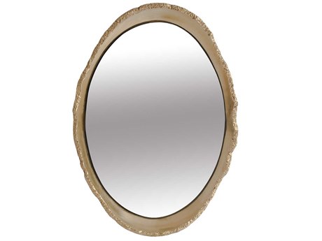 Phillips Collection Dann Foley Pearl White / Gold Leaf Wall Mirror