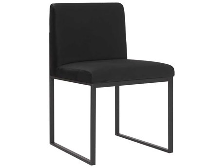 Phillips Collection Black Upholstered Side Dining Chair