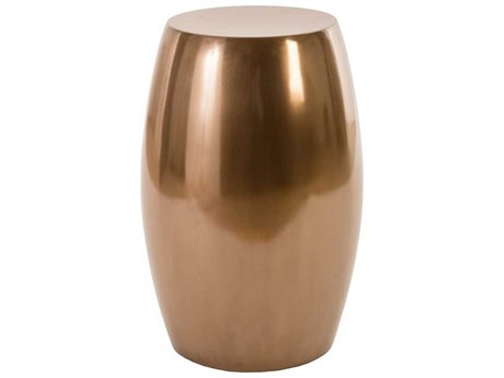 Phillips Collection Round Polished Bronze Polyurethane End Table