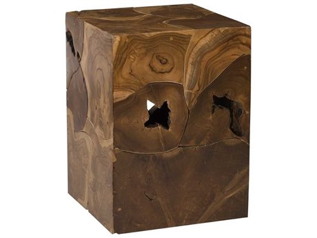 Luxecor Square Wood Brown End Table