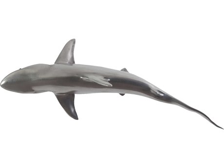 Phillips Collection Silver Leaf Whaler Shark Fish 3D Wall Art