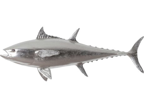 Phillips Collection Silver Leaf Bluefin Tuna Fish 3D Wall Art