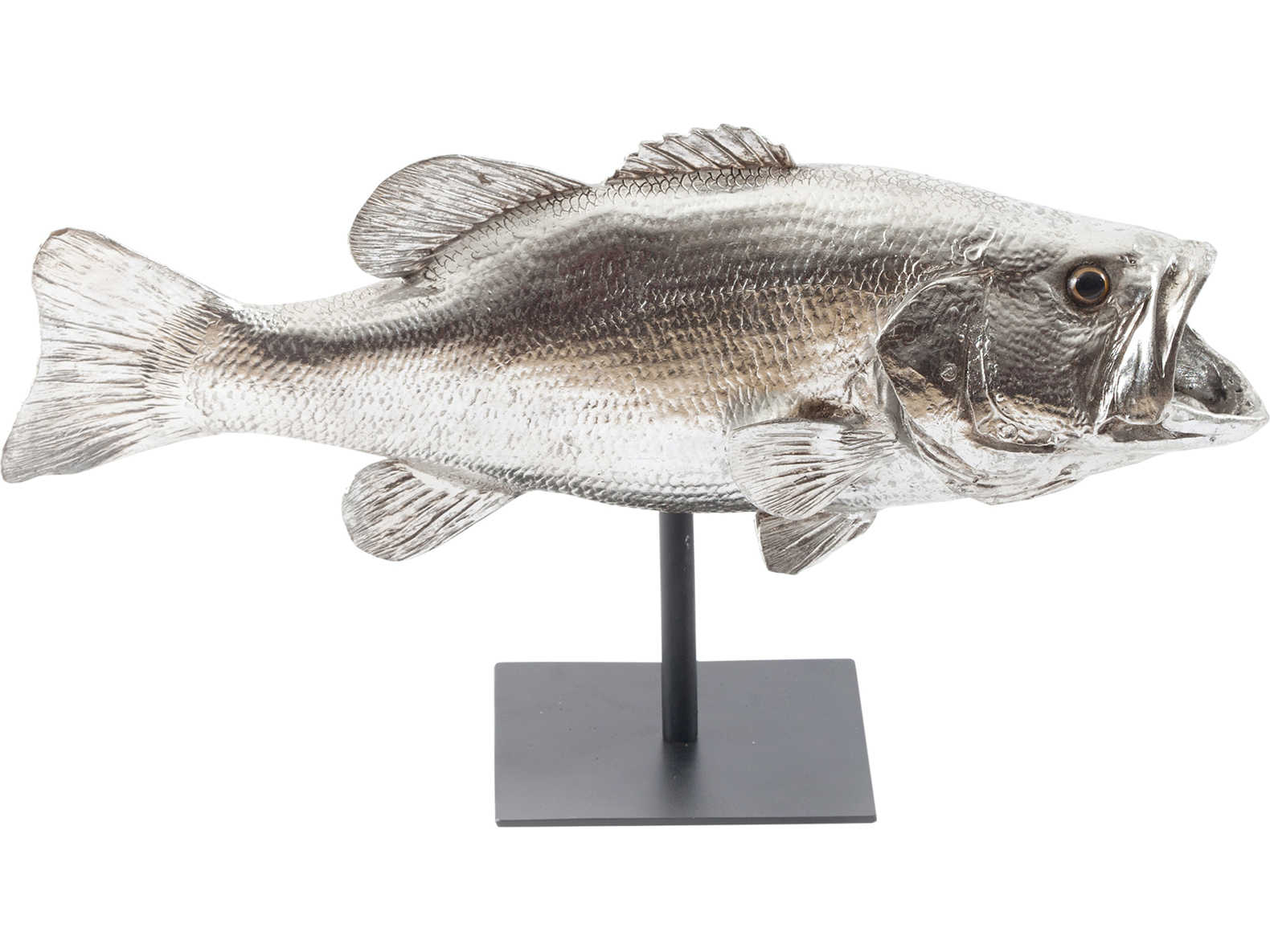 Phillips Collection Largemouth Bass Fish Silver Leaf Sculpture
