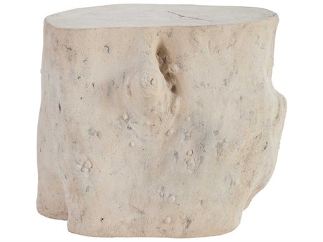 Luxecor Log Roman Stone White Accent Stool