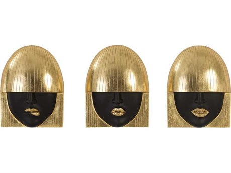 Phillips Collection Gold Leaf Metal Wall Art Set of 3