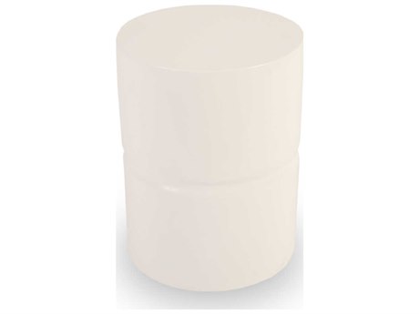 Phillips Collection Outdoor Gel Coat White Accent Stool