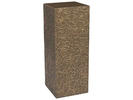 Phillips Collection Square Polished Bronze End Table