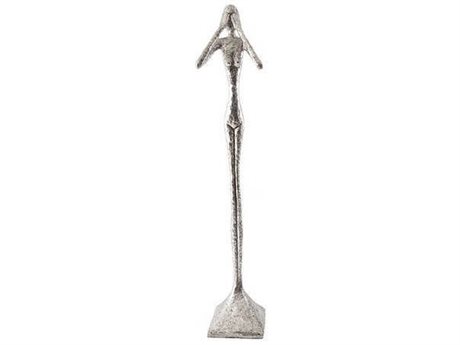 Phillips Collection Silver Leaf 81" High See No Evil Skinny Sculpture