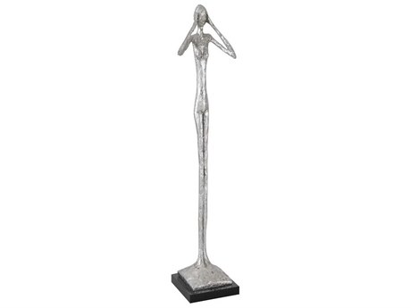 Phillips Collection Silver Leaf Hear No Evil Slender Sculpture