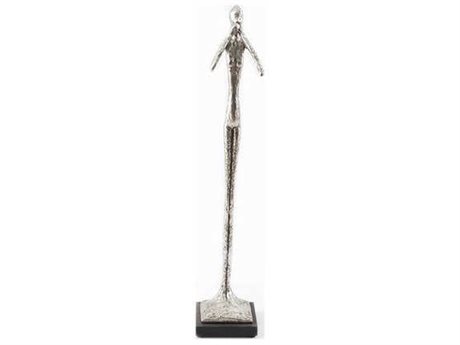 Phillips Collection Silver Leaf 32" High Speak No Evil Skinny Sculpture