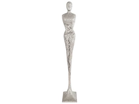 Luxecor Silver Leaf Skinny Chiseled Sculpture