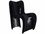 Phillips Collection Seat Belt Black Fabric Upholstered Side Dining Chair  PHCB2061BZ