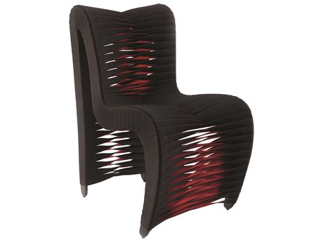 Phillips Collection Seat Belt Black Upholstered Side Dining Chair