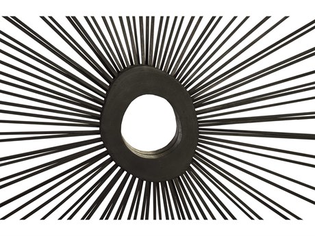 Phillips Collection Spoke Black Wall Mirror Rectangular