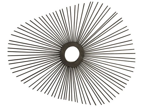 Phillips Collection Spoke Black Wall Mirror Oval