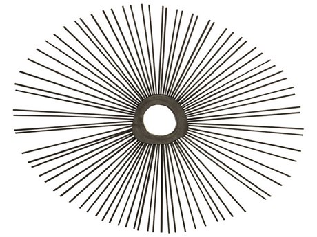 Phillips Collection Spoke Black Wall Mirror Round